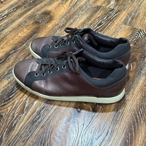 FootJoy FJ Contour Mens Size 9  Brown Leather Spikeless Golf Shoes Sneaker 54226